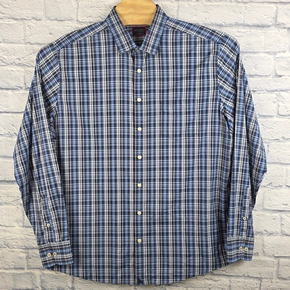 Lot Of 5 UNTUCKit Men Multicolor Plaid Long Sleeve Button Shirt 2XLT 2XL TALL - Picture 2 of 16